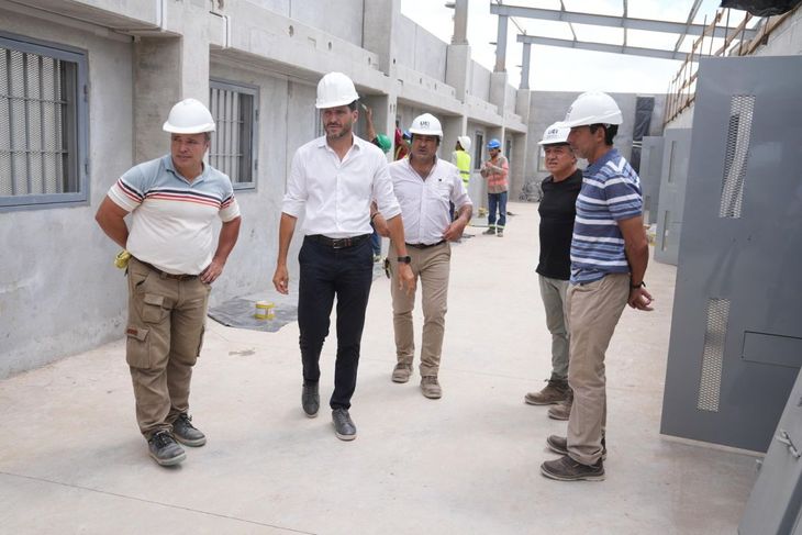 Maximiliano Pullaro recorrió las obras de la cárcel Maximiliano Pullaro recorrió las obras de la cárcel