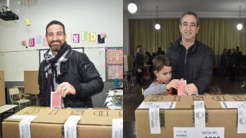 Roberto Sukerman y Pablo Javkin al momento de votar este domingo.&nbsp;