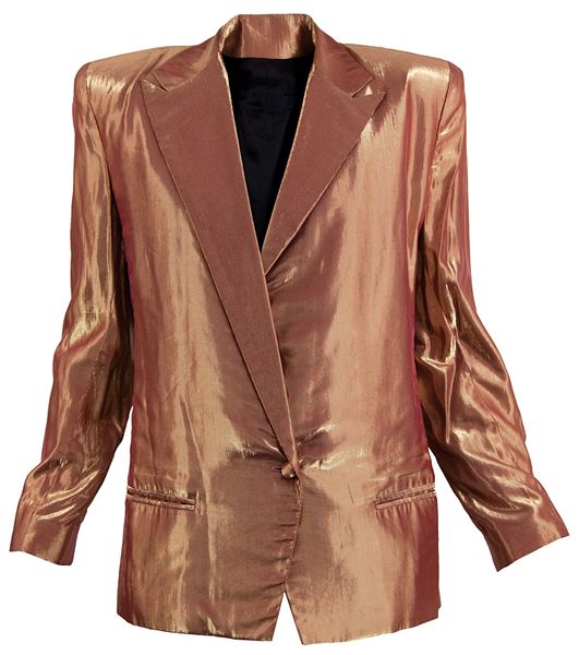 Una de las brillantes chaquetas que solía usar Mick Jagger: entre u$s 800 y 1.000.