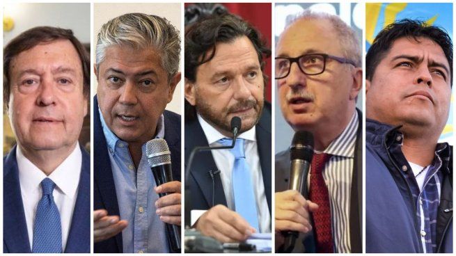 Provincialistas: Alberto Weretilneck, Rolando Figueroa, Gustavo Sáenz, Hugo Passalacqua y Claudio Vidal.