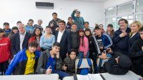 Axel Kicillof recorrió el nuevo edificio de la Escuela Secundaria N°68.