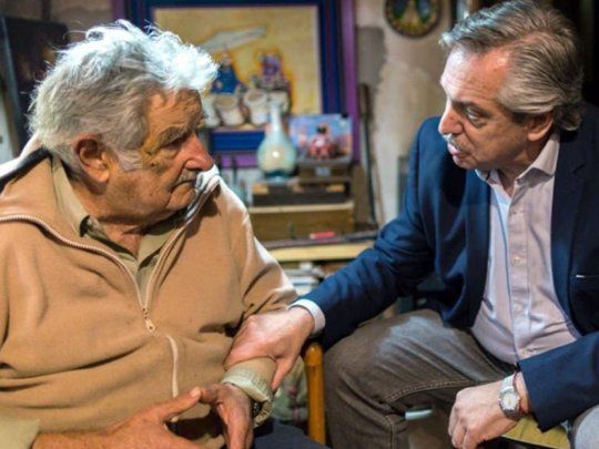 Pepe Mujica y Alberto Fernández. (Foto de archivo).