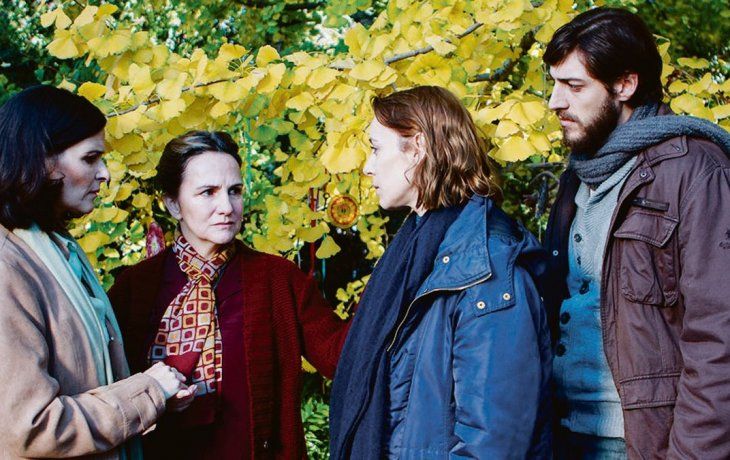 ojos de arena. El cuarteto protagónico de la película policial.