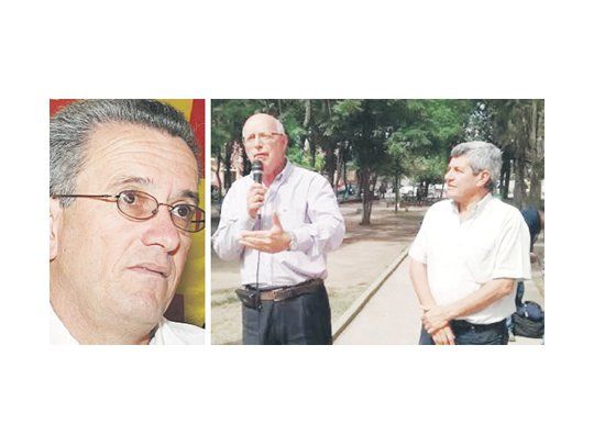 Claudio del Plá, el candidato del Partido Obrero (arriba). Edmundo Falú (der.) recibió el respaldo del precandidato a presidente del progresismo Víctor De Gennaro.