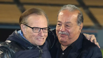 Larry King junto a su amigo Carlos Slim Helú.
