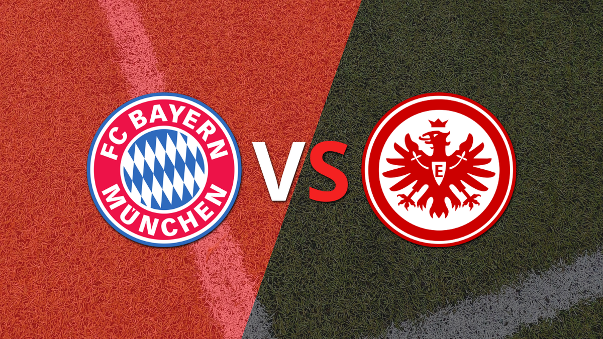 The second half is played looking for the tiebreaker between Bayern Munich and Eintracht Frankfurt