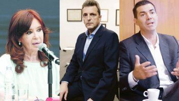 Cristina de Kirchner,&nbsp;Sergio Massa y&nbsp;Juan Manuel Urtubey.