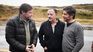 Ricardo Quintela junto a Axel Kicillof y Gustavo Melella.
