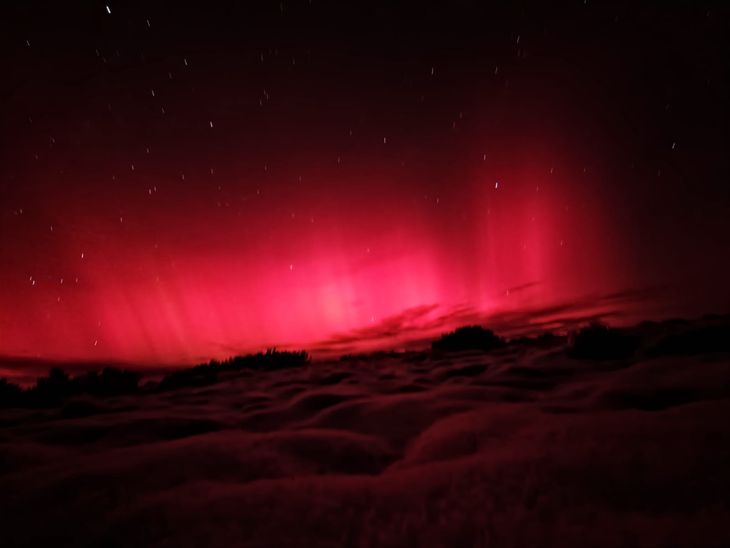 Tormenta solar provoca inditas auroras australes en Ushuaia y la Antrtida