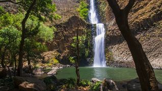 Salto del Nogal, un atractivo de este pueblo cercano a Guadalajara.