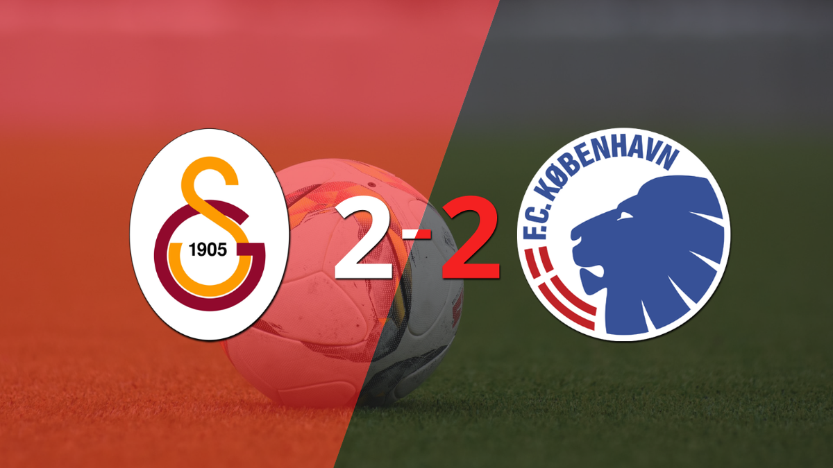 In an exciting match, Galatasaray and FC Copenhagen tied 2-2