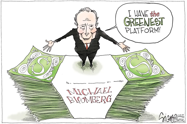 Históricamente Michael Bloomberg ha sido uno de los tres mayores aportantes a las campañas Demócratas. En 2020 creyó que había llegado su turno y “se patinó” más de u$d 1.000 millones buscando ganar la primaria. Quedo tercero. Históricamente Michael Bloomberg ha sido uno de los tres mayores aportantes a las campañas Demócratas. En 2020 creyó que había llegado su turno y “se patinó” más de u$d 1.000 millones buscando ganar la primaria. Quedo tercero.