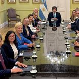 El presidente Javier Milei encabezó uno de los encuentros con representantes de la minera multinacional. El presidente Javier Milei encabezó uno de los encuentros con representantes de la minera multinacional.