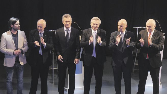 debate. Mauricio Macri y Alberto Fernández entrelos excandidatos que debatieron en 2019.