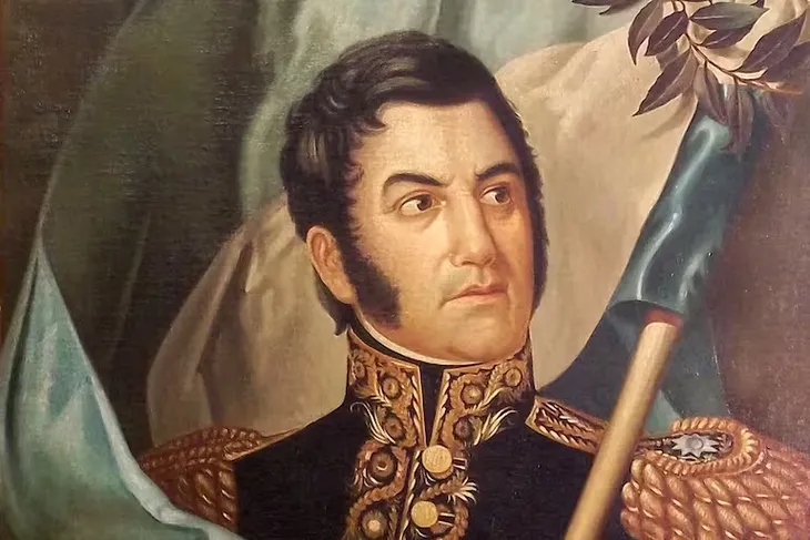 El general José de San Martín, Libertador de América, una figura que despierta tensiones en Argentina.