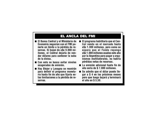 El Central no venderá dólares si las reservas bajan de u$s 9.000 millones