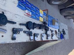 gendarmeria nacional detuvo a un camionero por transportar 11 pistolas y 2.000 balas