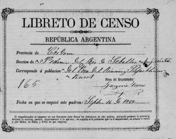 Primer Censo Nacional.