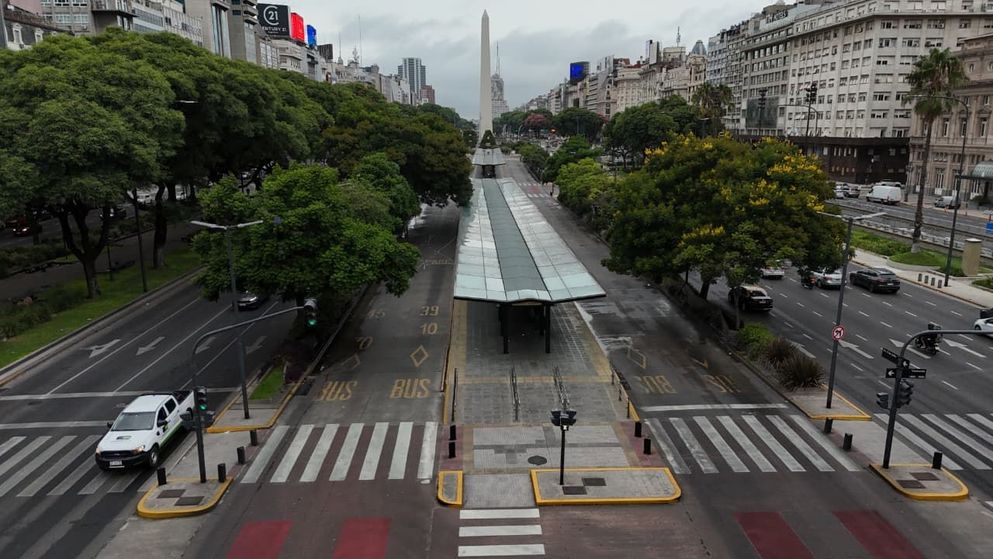 Postal del paro en CABA.