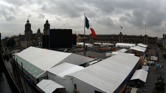 Así se encuentra este martes el Fan Fest del Mundial 2026 en el Zócalo CDMX.