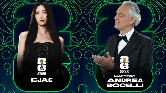 La FIFA unió las voces de la surcoreana AJAE con la del cantante de ópera Andrea Bocelli con la producción de David Guetta y Megan Thee Stallion.