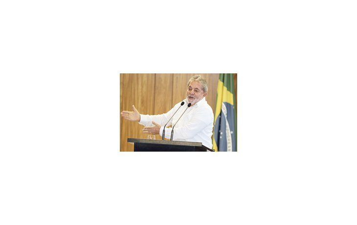 El presidente Luiz Inácio Lula da Silva habló ayer en el Palacio del Planalto, en ocasión del anuncio de una planta hidroeléctrica en Belo Horizonte.