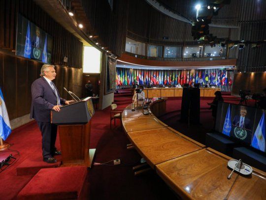 El presidente Alberto Fernández brindó una conferencia magistral en la CEPAL en el marco de su visita a Chile.visibility