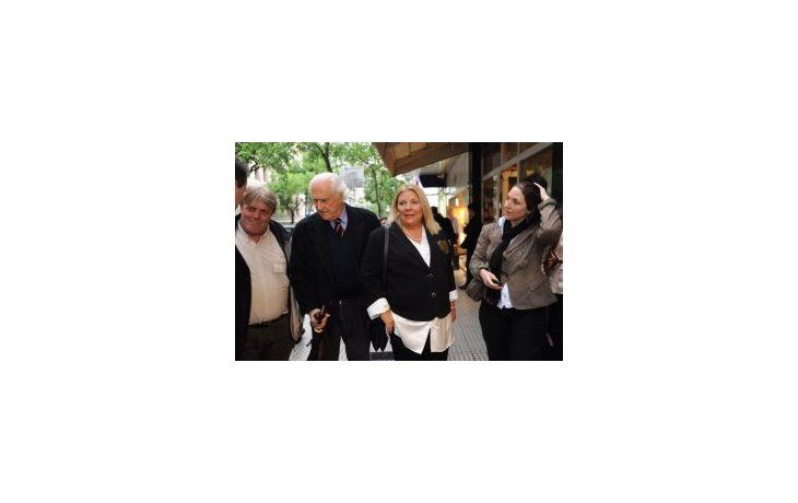 Los candidatos de UNEN acompañaron a Carrió y Solanas durante la audiencia.