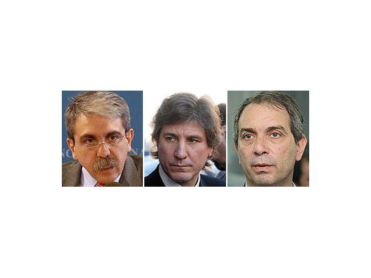 Aníbal Fernández, Amado Boudou y Julio Alak.