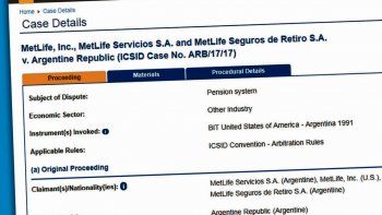 la argentina ya tiene otro juicio en gateras: metlife por reestatizacion de las afjp