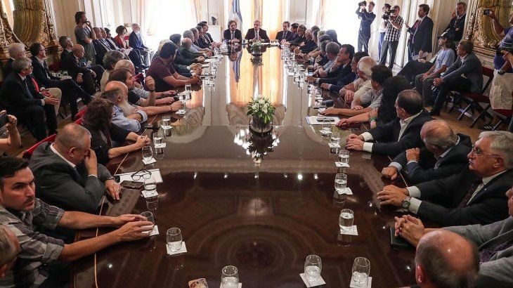 El encuentro multisectorial se desarrolló en Casa Rosada.