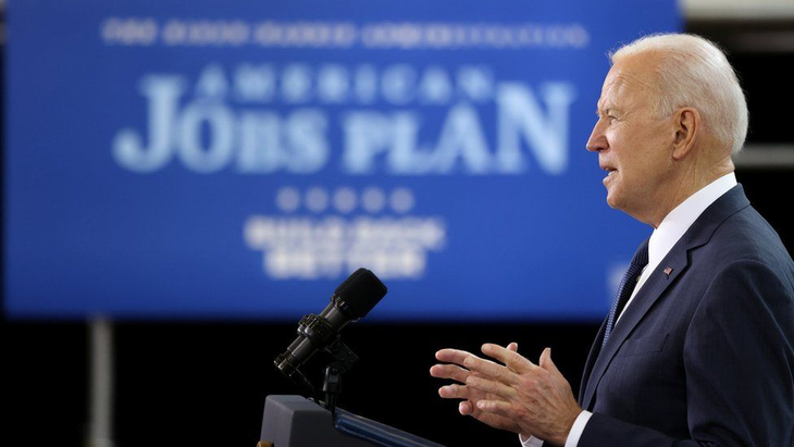 Joe Biden, durante el discurso en el que anunció el plan de financiación.