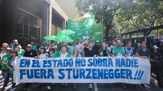 ATE marchó hacia el Ministerio de Desregulación.