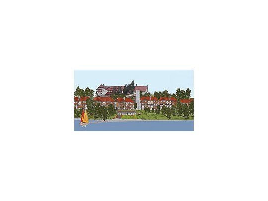 En esta simulación computada, se ve dónde se ubicarán las nuevas suites: por debajo delnivel del hotel y sobre el faldeo de la colina que da al lago Moreno. Serán seis módulos, 42cuartos y abrirán en noviembre del año próximo.