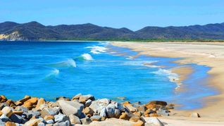 Playa Bamba, en el itsmo de Oaxaca.