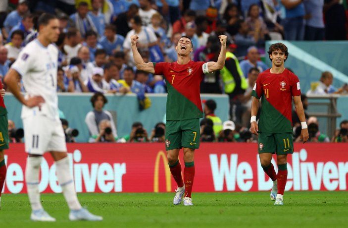 Goleador. Cristiano Ronaldo abrió el marcador en el triunfo de Portugal ante Uruguay.