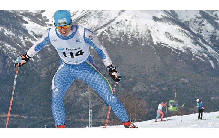 Ganador. Marco Del Farro se impuso en la prueba de esquí de fondo persecución sprint, en la distancia 10km, realizada en el Cerro Catedral.