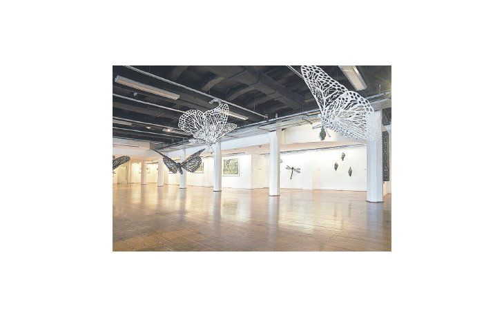 ámbito.com | Las obras de “Recuerdo de la Tierra sin Mal”, del artista misionero Andrés Paredes, se destacan por su minucioso trabajo de calado.