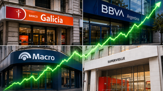Las acciones bancarias lideraron la recuperación del S&P Merval, luego de una temporada de balances que mostró señales de estabilización en la mora, menores cargos por incobrabilidad y expectativas de una reactivación del crédito en la segunda mitad del año. Las acciones bancarias lideraron la recuperación del S&P Merval, luego de una temporada de balances que mostró señales de estabilización en la mora, menores cargos por incobrabilidad y expectativas de una reactivación del crédito en la segunda mitad del año.