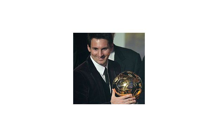 Messi ganó su tercer Balón de Oro consecutivo.