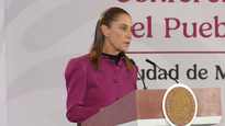 Claudia Sheinbaum en la Mañanera del Pueblo.