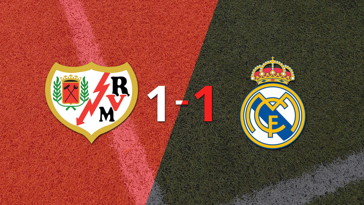 Rayo Vallecano no pudo en casa ante Real Madrid y empataron 1-1