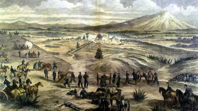 El general Porfirio Díaz obtiene el triunfo en la Batalla de la Carbonera en 1866.