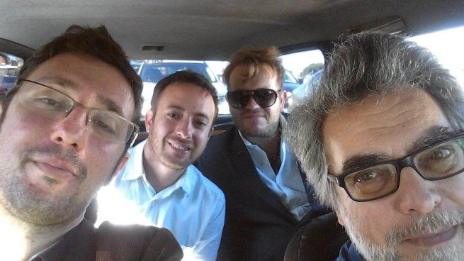 Pablo Laurta junto a Agustín Laje y a Nicolás Márquez.
