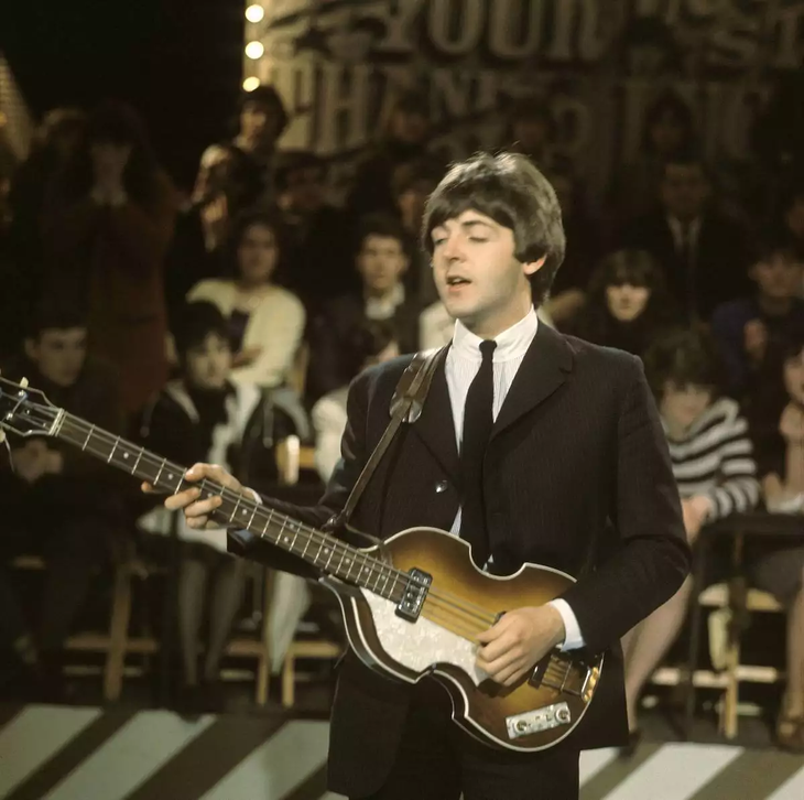 Paul McCartney with his bass