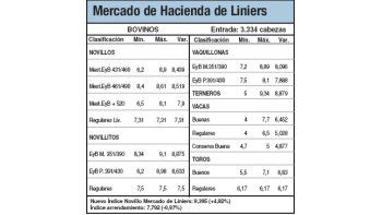 Subas de hasta un 4,9% en Liniers