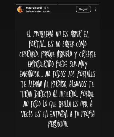 “Not everything that shines is gold”: Mauro Icardi’s support message to China Suárez