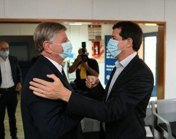 El ministro de Interior, Eduardo Wado De Pedro, fue recibido por el gobernador Sergio Ziliotto.