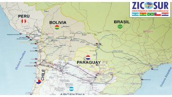 miembros. Zona de Integración del Centro Oeste Sudamericano (Zicosur).
