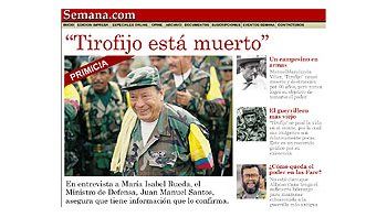 Imagen de la web de la revista Semana.